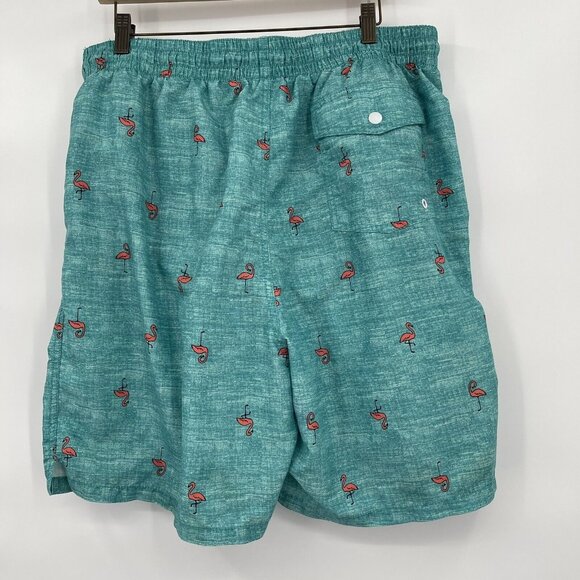 Old Navy Men’s UPF 50 Flamingo Board Shorts Swim Trunks Size Medium - Picture 5 of 6
